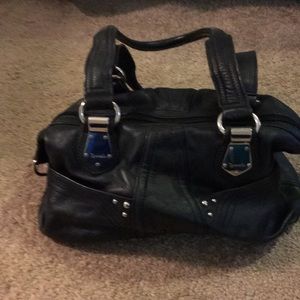 Black leather purse